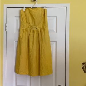 Banana Republic yellow linen dress